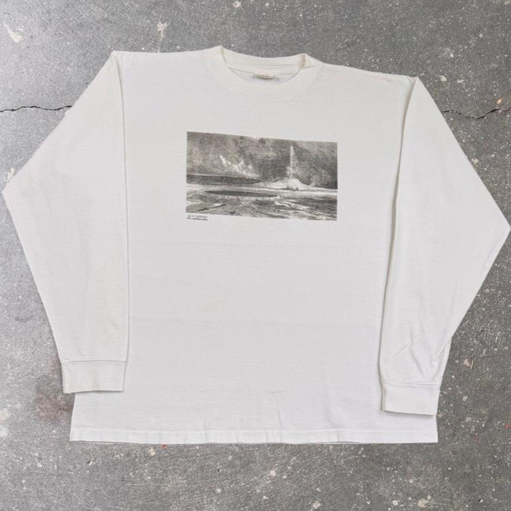 1990s Ruff Hewn Yellowstone Geyser Scenic Long Sleeve Tee | Large