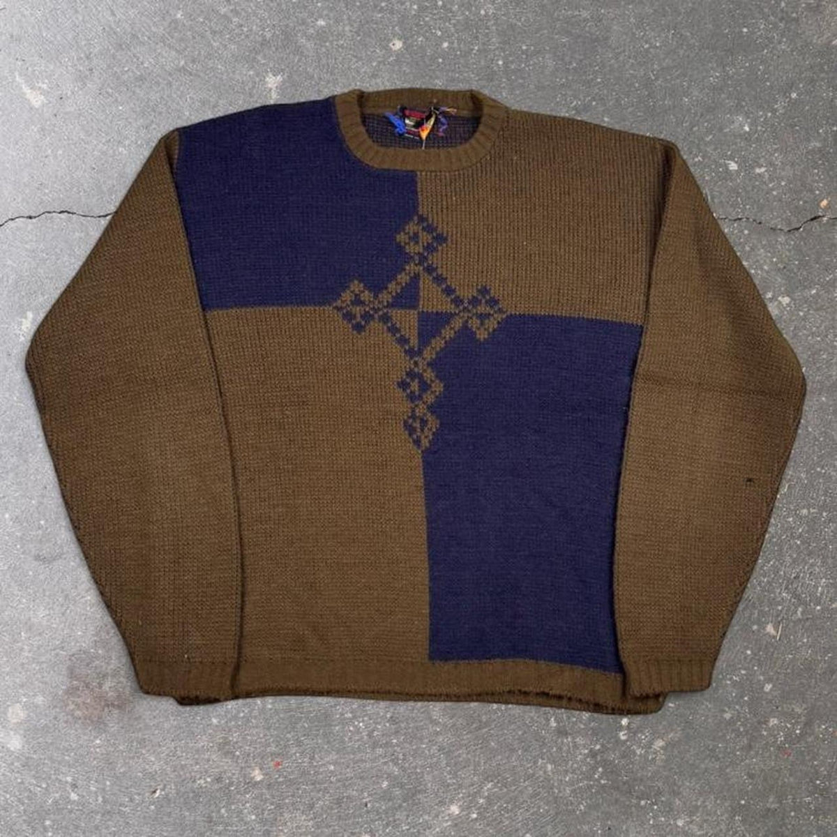 1970s McGregor Midnite Sun Colorblock Sweater | L
