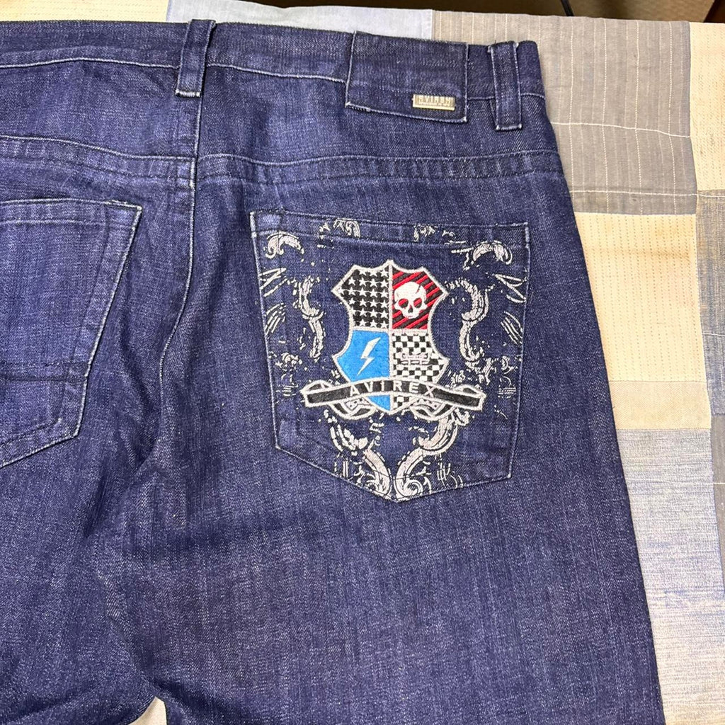 2000s Avirex dark wash baggy jeans | 40x31.5