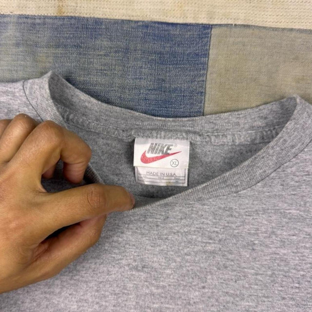 1990s Nike Swoosh Basketball Hoop Graphic Tee Made in USA | XL