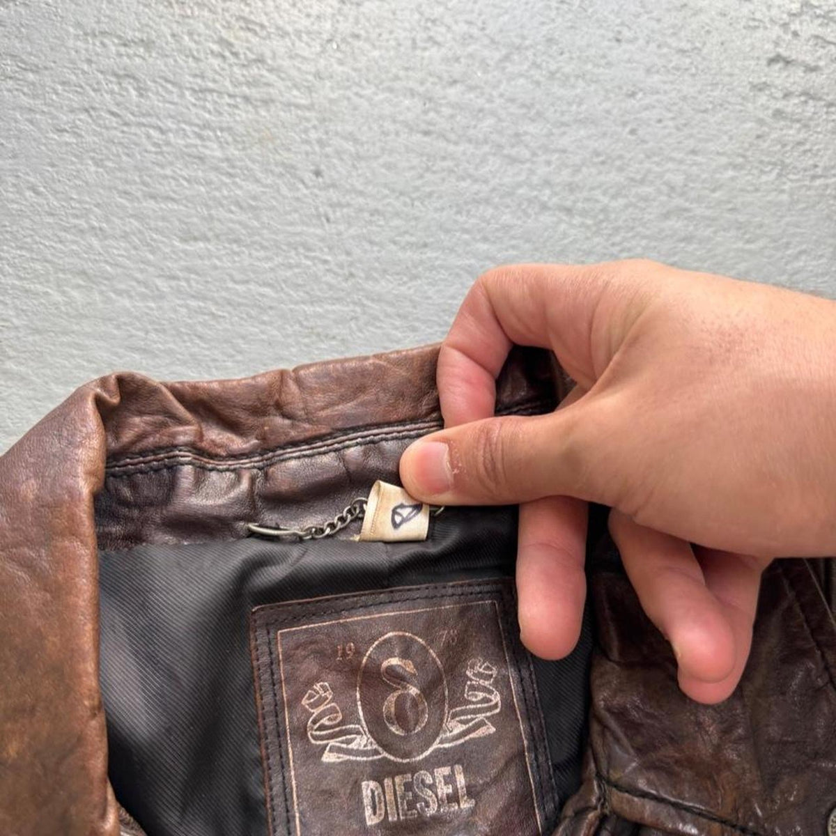 2000s Diesel Leather Moto Jacket | S