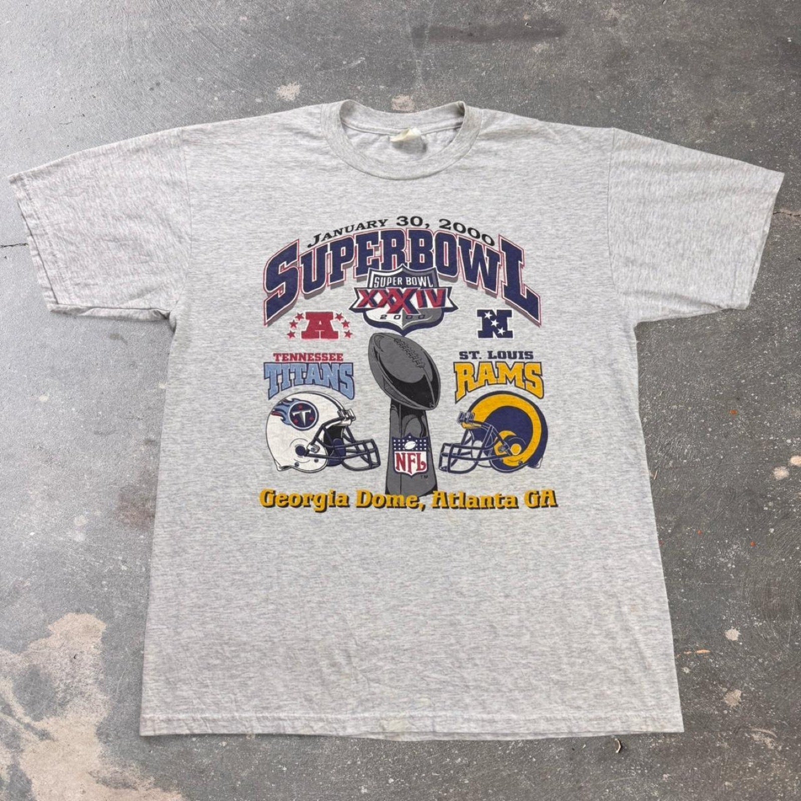 2000s NFL Super Bowl Tennessee Titans VS St.Louis Tee | Large