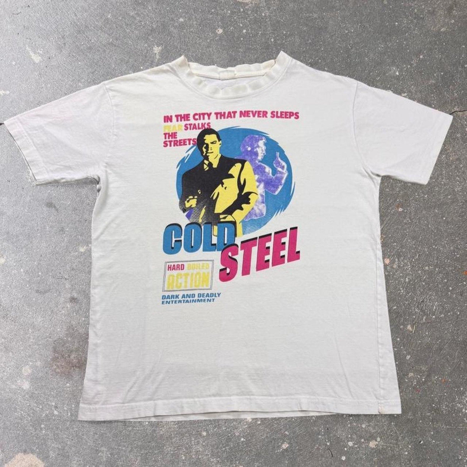 1990s Cold Steel Hard Boiled Action Graphic Tee | XL