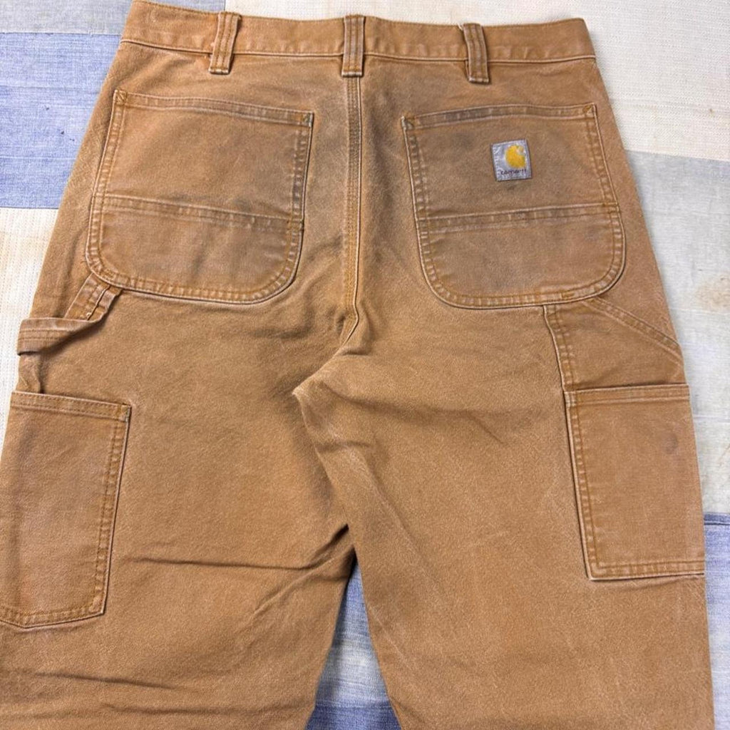 2000s Carhartt Brown Duck Double Knee Carpenter Pants Relaxed Fit | 32x34