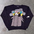 1990s Tony Lambert Kabuki Opera Mask Sweater | L