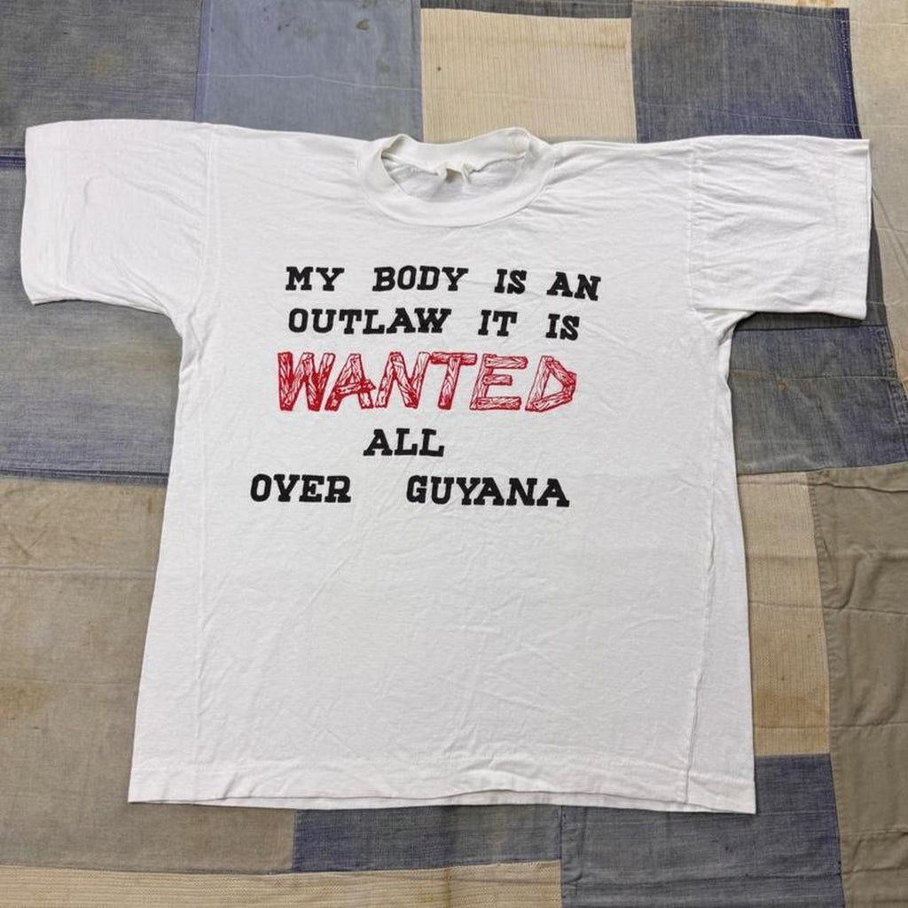 1990s Guyana “My Body Is an Outlaw” Wanted Graphic Tee | Large