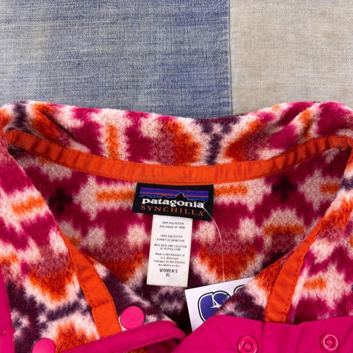 2010s Patagonia Synchilla Patterned Snap-T Fleece Pullover | Women's XL
