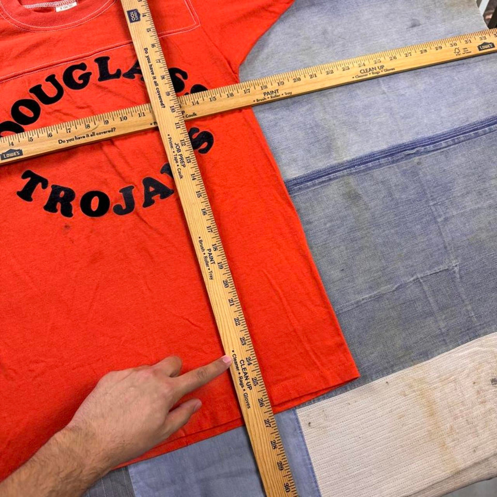 1970s bantams douglass trojans orange tee | Small