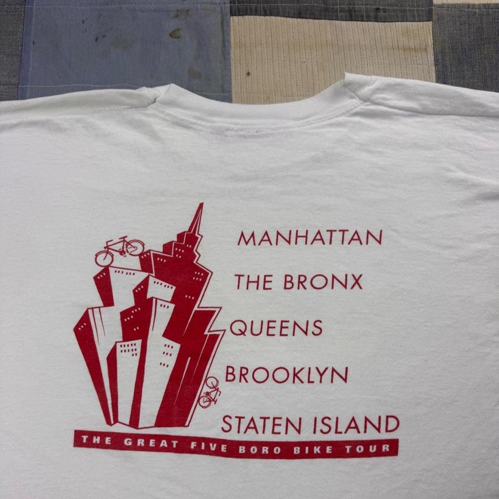 1990s Bike New York Great Five Boro Bike Tour Tee | XL