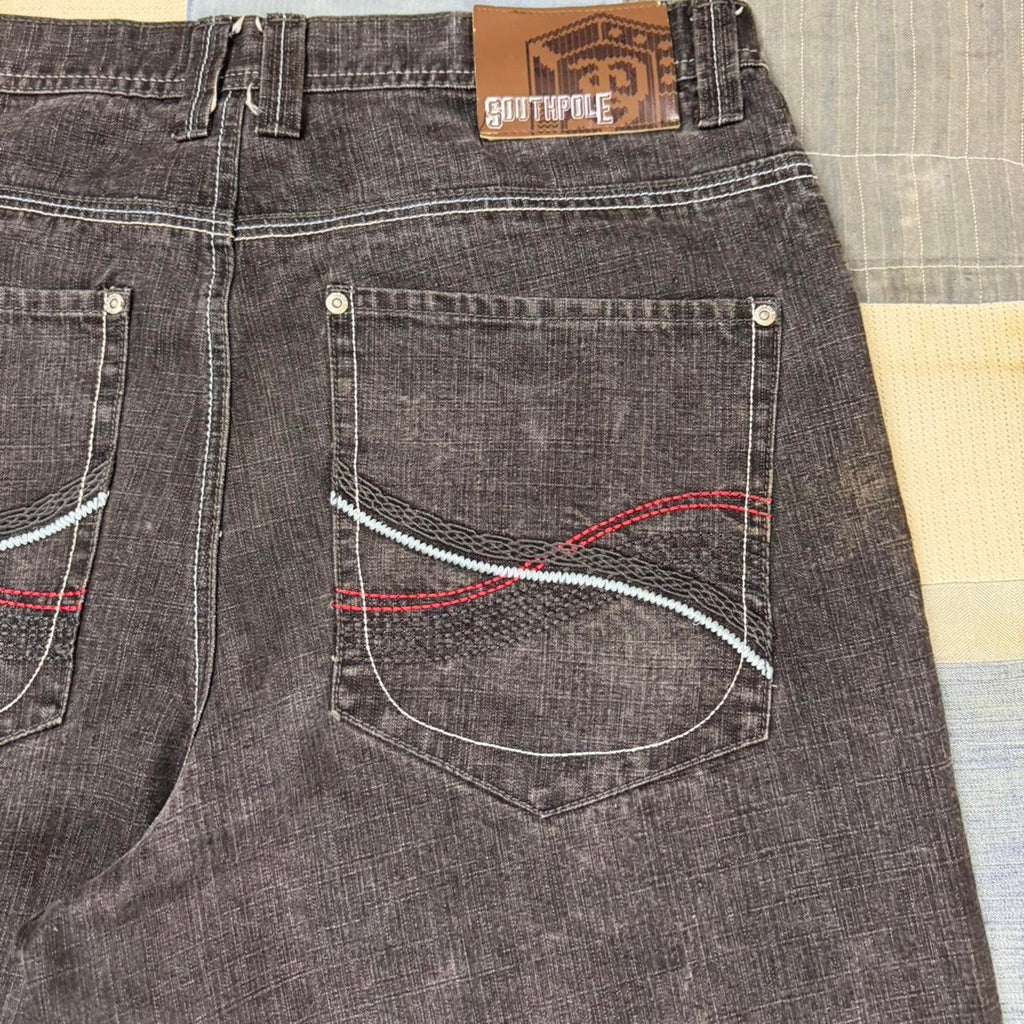 2000s southpole baggy black jeans | 38x30
