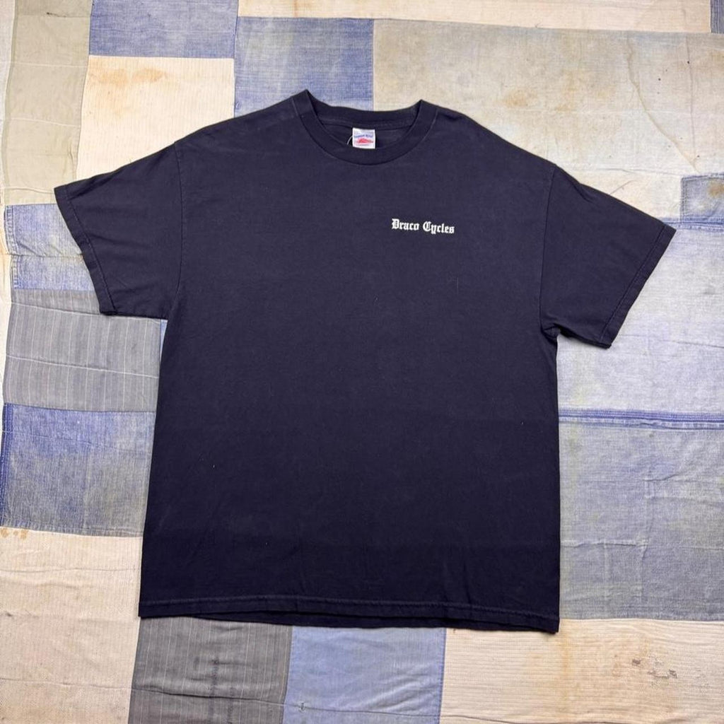 2000s Draco Cycles Dragon Motorcycle Shop Graphic Tee | XL