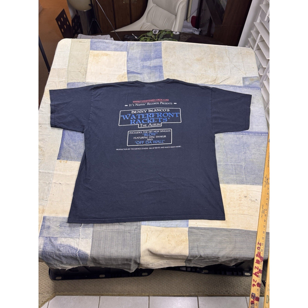 Benny Blanco Waterfront Rackets Album T Shirt XXL Gildan Rap Hip Hop Promo VTG
