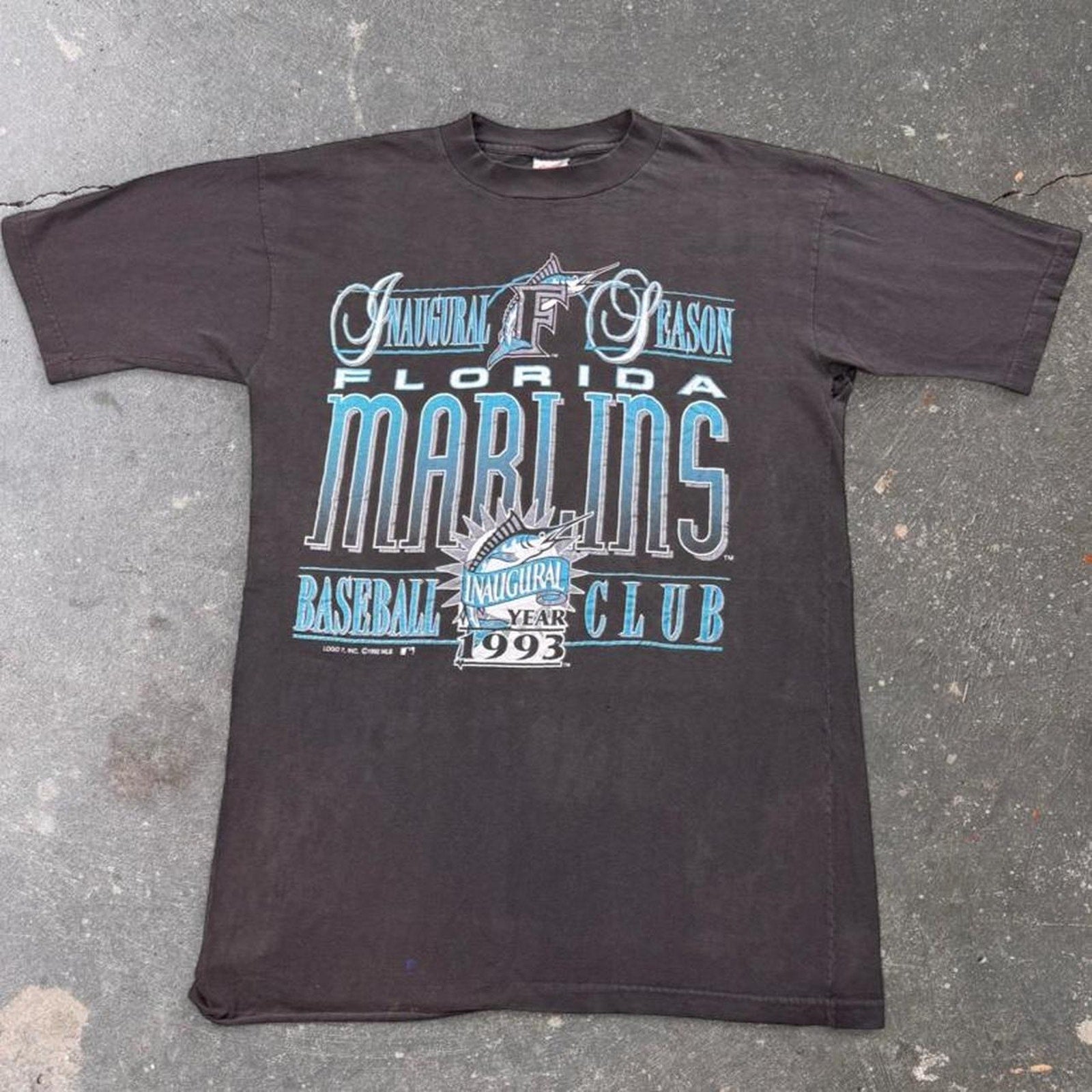 1993 Florida Marlins Inaugural Season Baseball Club Tee | Large