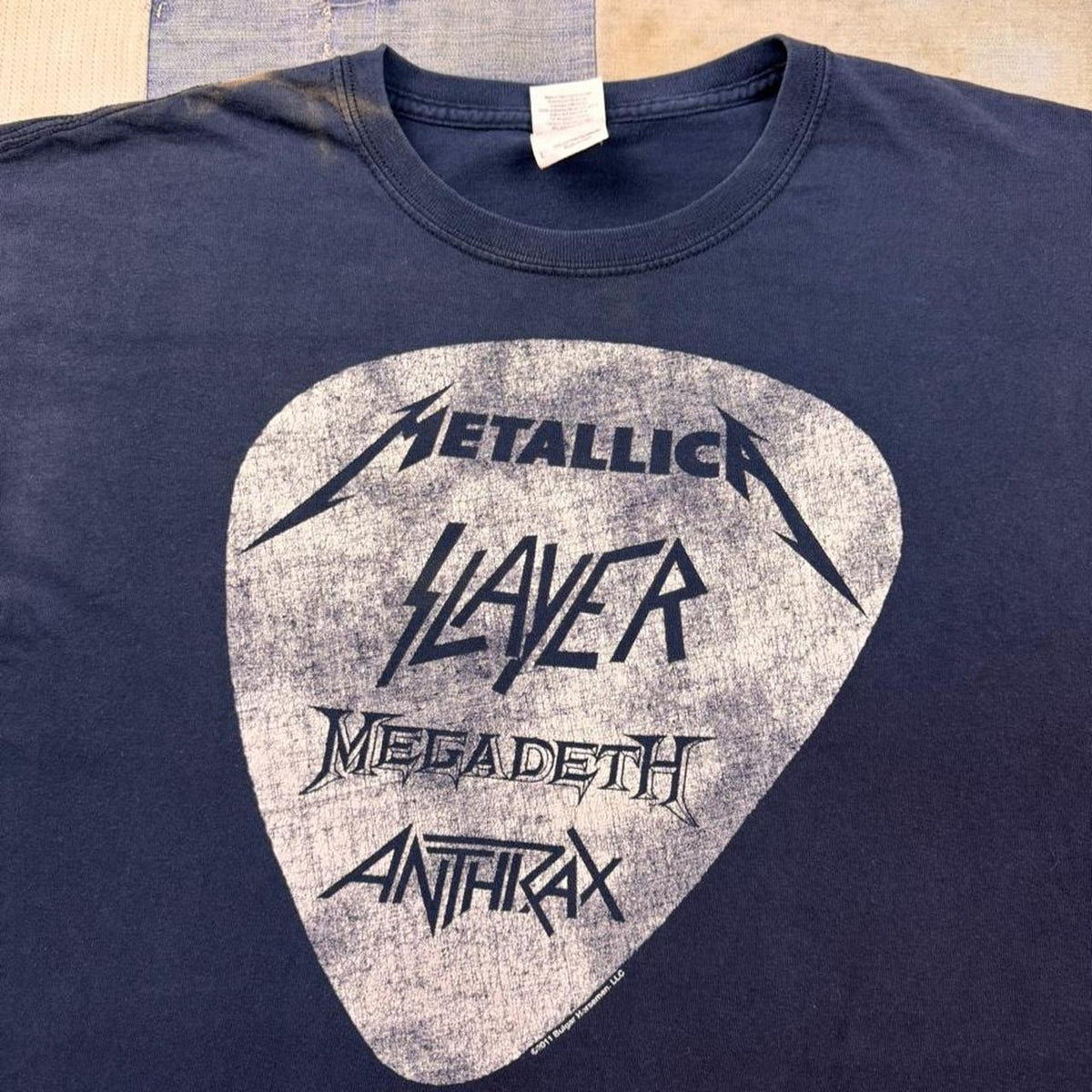 2011 The Big Four Metallica Slayer Megadeth Anthrax Tour Tee | Large