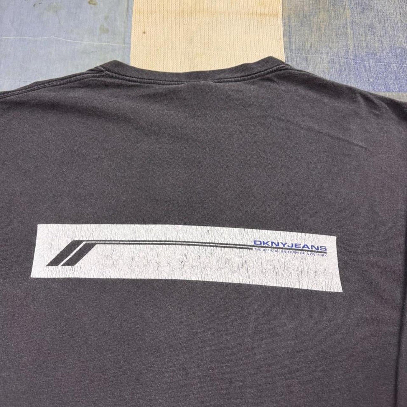 2000s DKNY Jeans Long Sleeve Graphic Tee | XXL