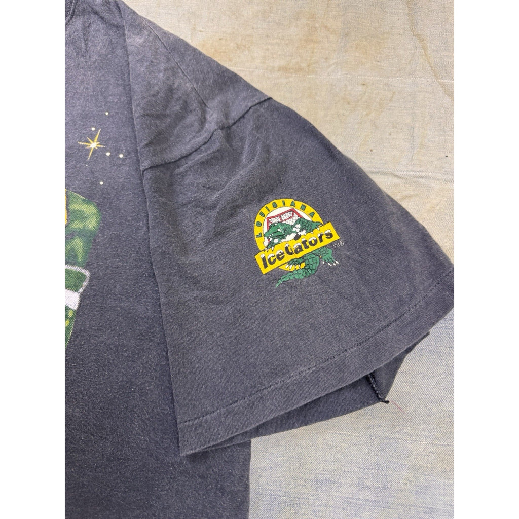 Louisiana IceGators Vintage 1995 Inaugural Season All Over Print T Shirt XL USA