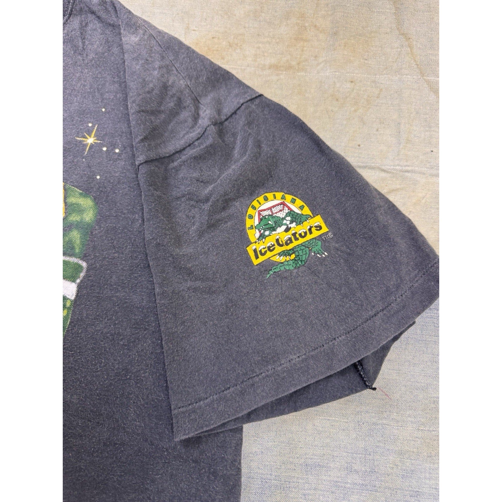 Louisiana IceGators Vintage 1995 Inaugural Season All Over Print T Shirt XL USA