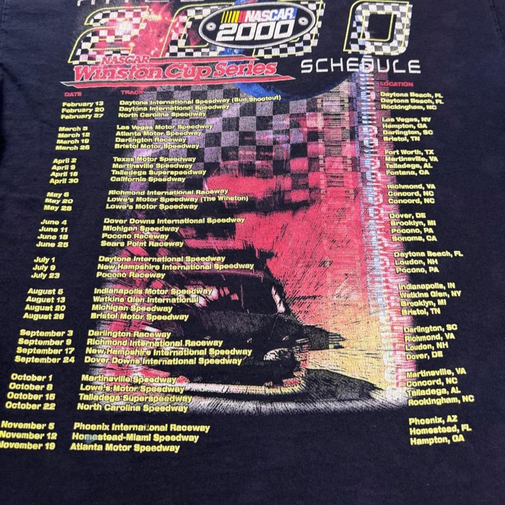 2000 NASCAR Winston Cup Millennium Schedule Racing Tee | Large