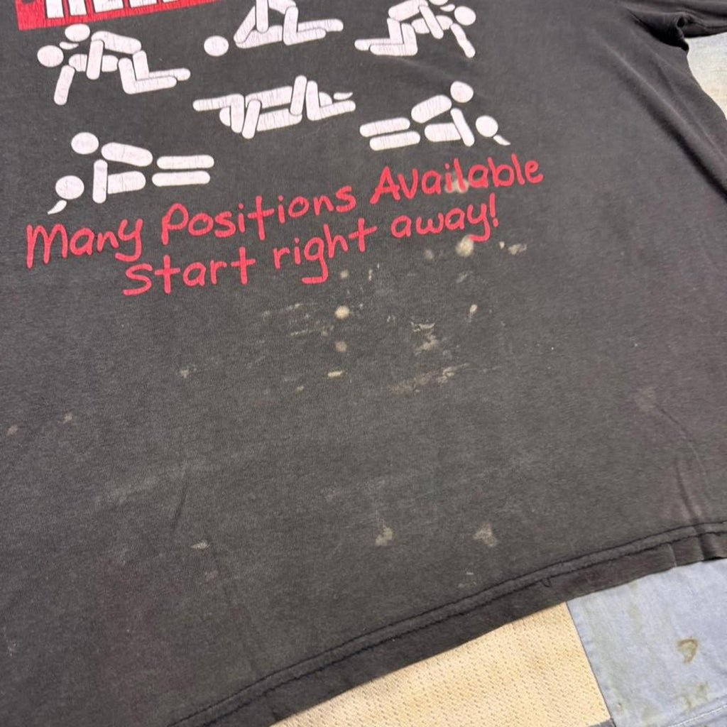 1990s Help Wanted  Many Positions Available Sex Tee  | Large