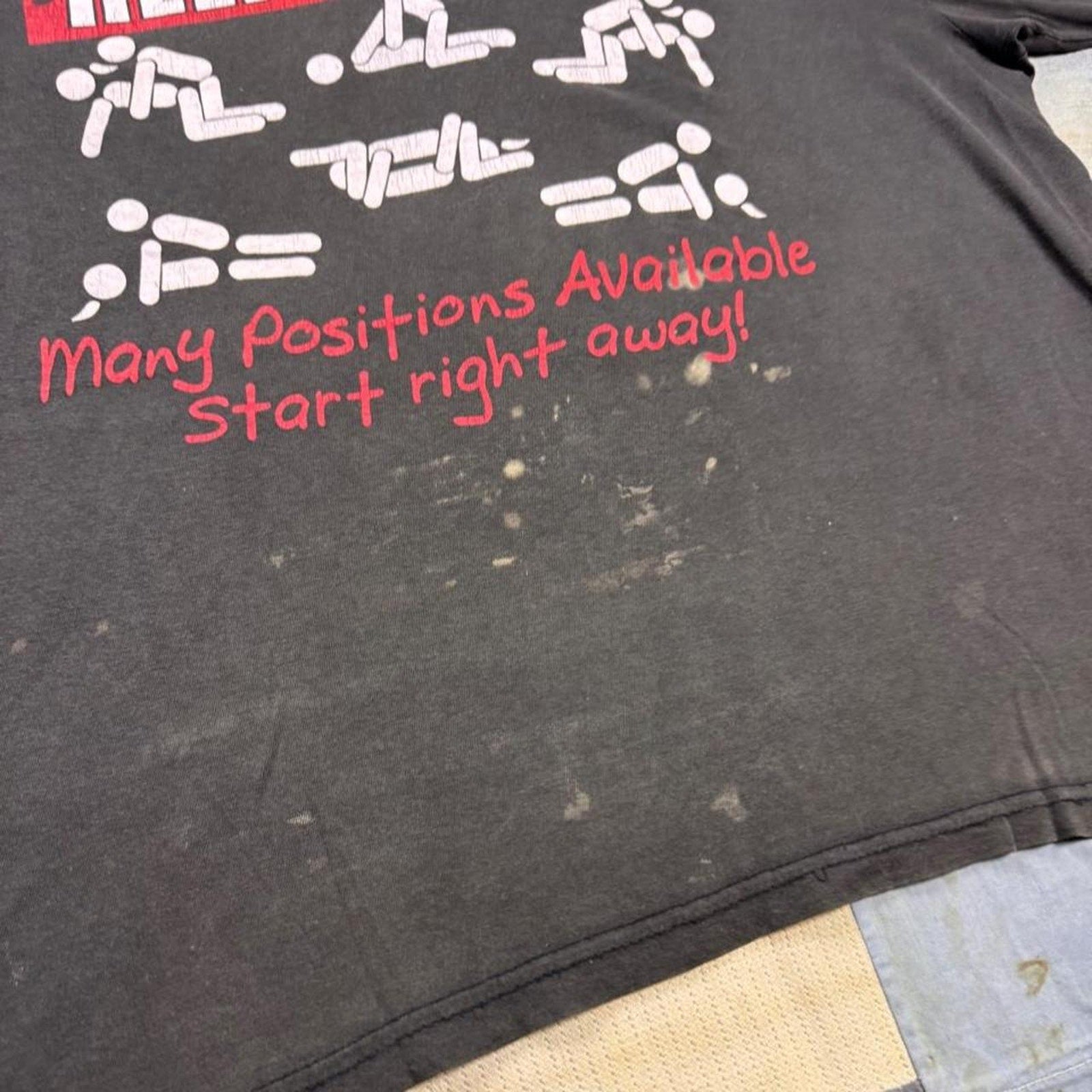 1990s Help Wanted  Many Positions Available Sex Tee  | Large