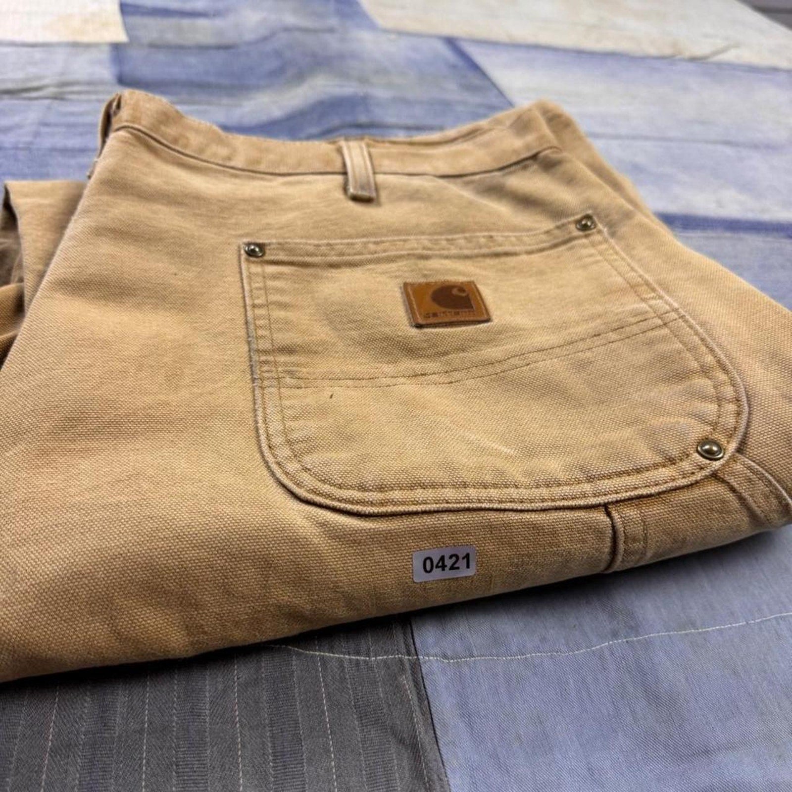 2000s Carhartt Brown Duck Double Knee Carpenter Pants | 36x31
