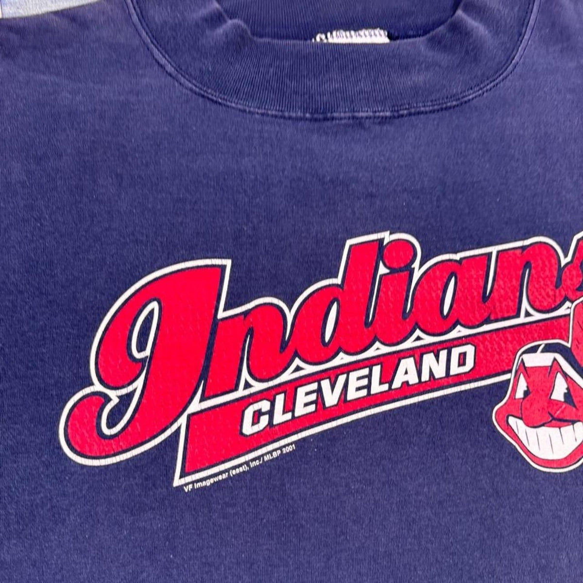 2001 Cleveland Indians Chief Wahoo MLB Long Sleeve Tee | Extra Large