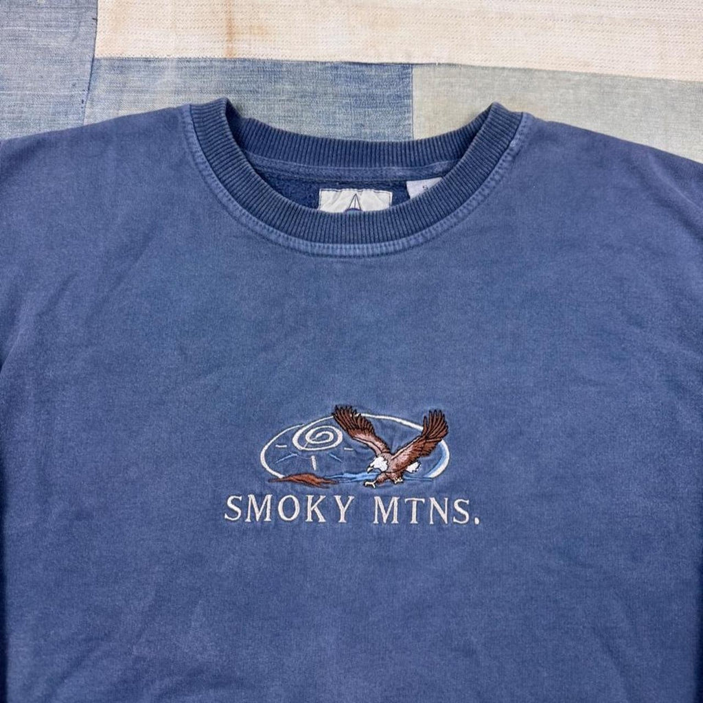 1990s Smoky Mountains Eagle Embroidered Sweatshirt | S