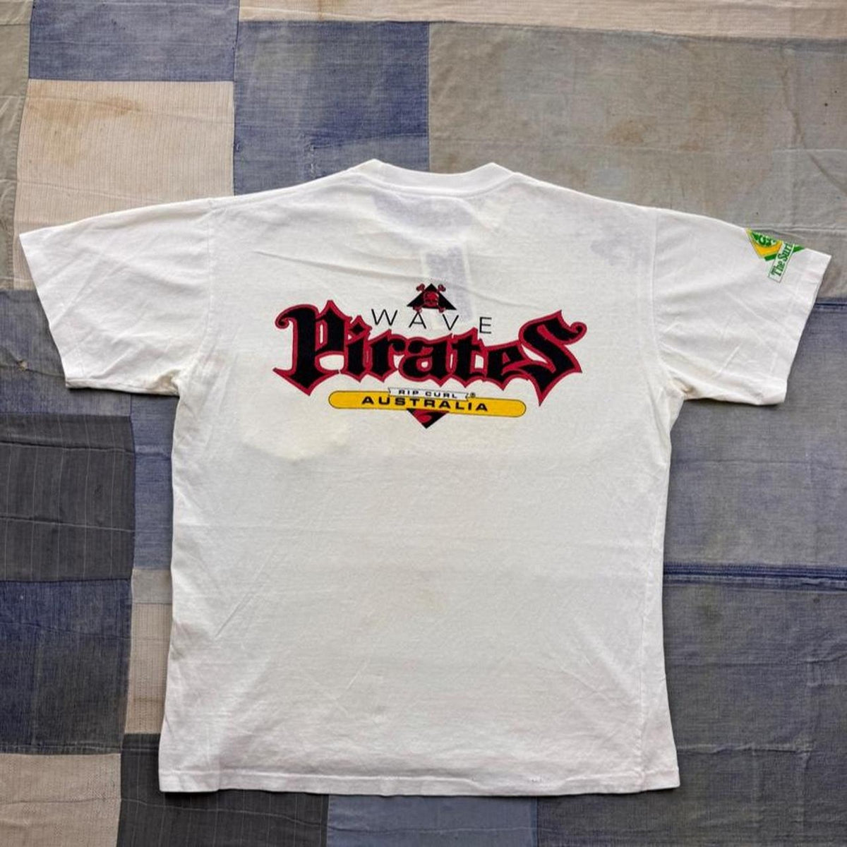 1980s Rip Curl Wave Pirates Australia Surf Pocket Tee | Large