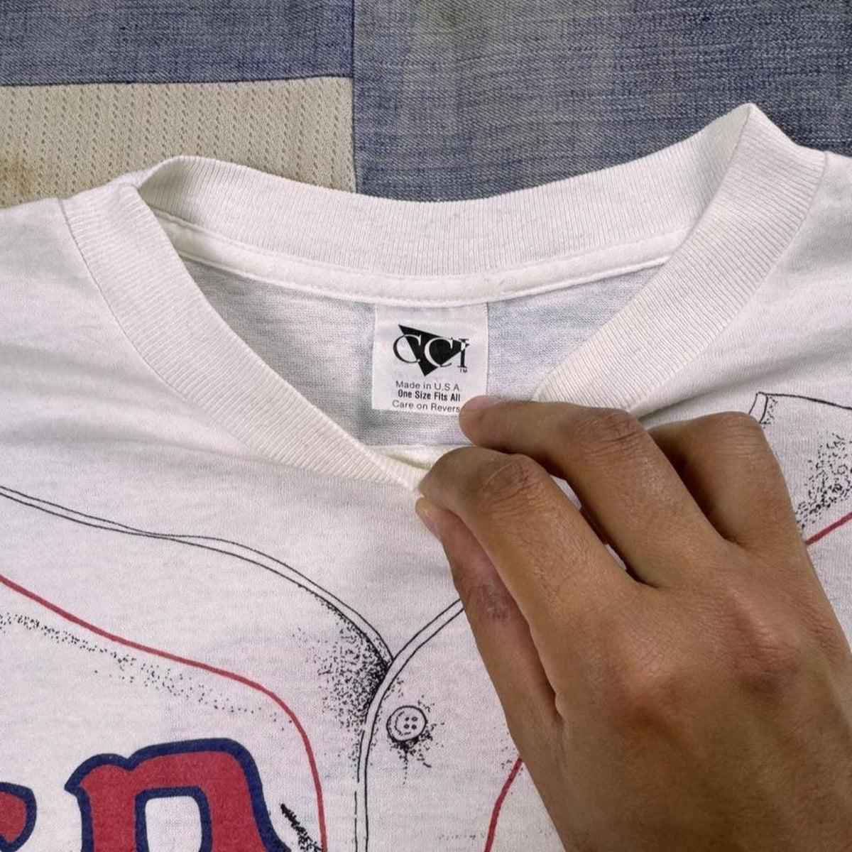 1990s Boston Red Sox 9 Faux Jersey All Over Print Tee | XL