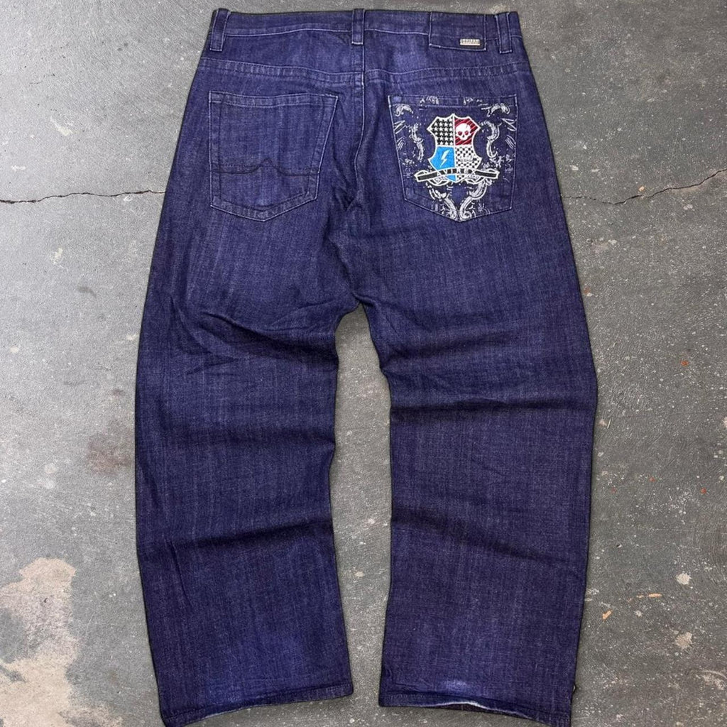 2000s Avirex dark wash baggy jeans | 40x31.5