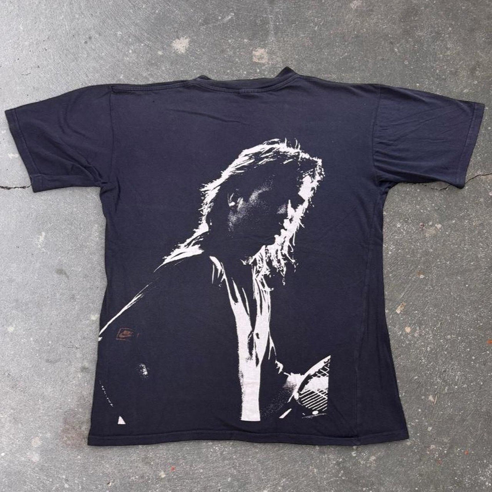 1990s Andre Agassi Tennis Portrait Tee | Large