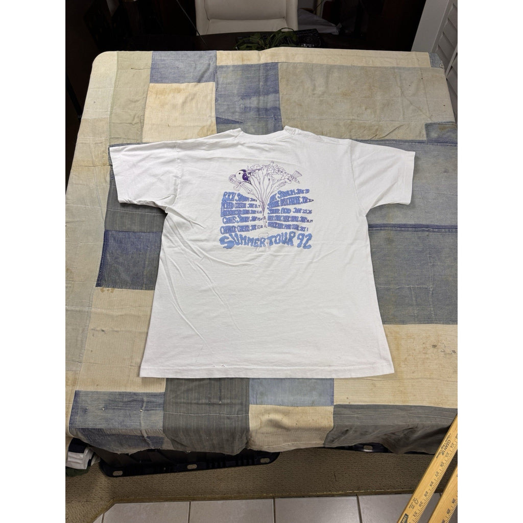 Jerry Garcia Band Summer Tour 1992 Vintage T Shirt XL Grateful Dead USA White