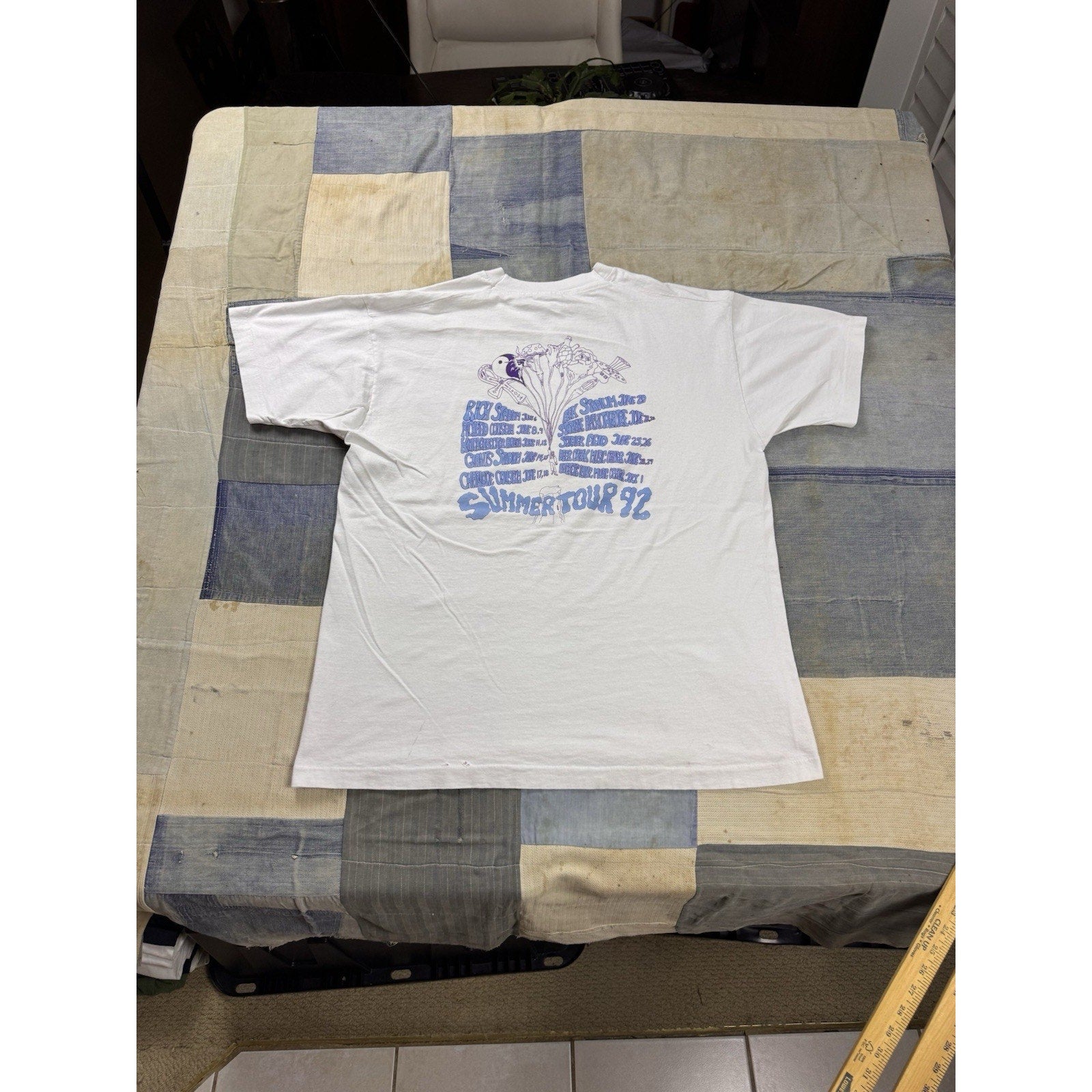 Jerry Garcia Band Summer Tour 1992 Vintage T Shirt XL Grateful Dead USA White