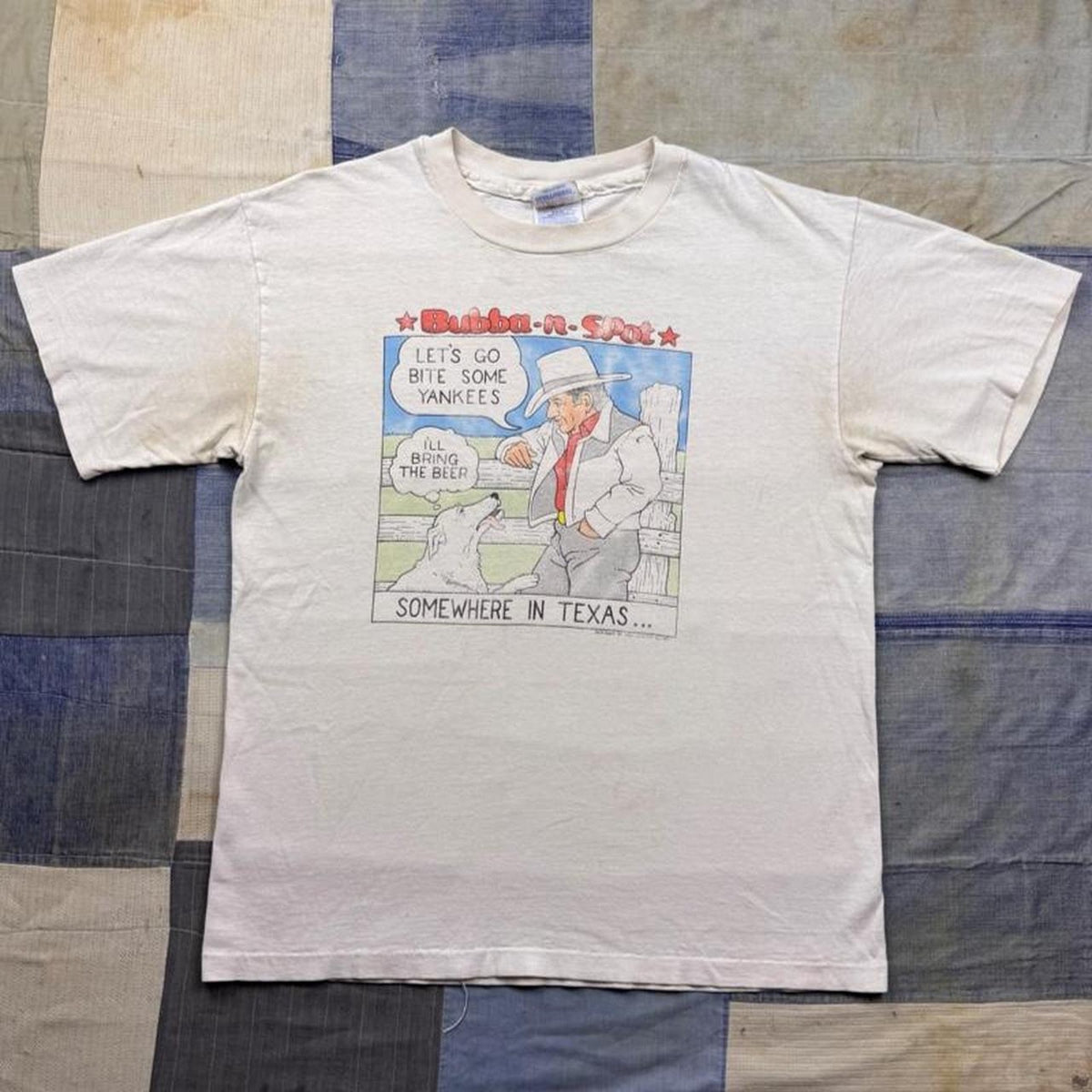 1990s Bubba-n-Spot Texas Humor Cartoon Graphic Tee | Medium