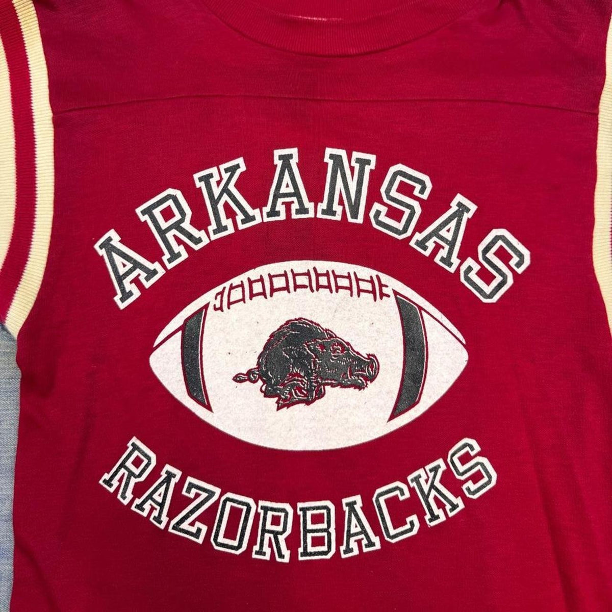 1980s Arkansas Razorbacks Football Jersey baby Tee | Large