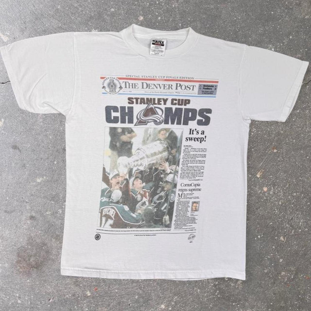 1996 Colorado Avalanche Stanley Cup Champs Denver Post Tee | M
