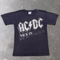 2010 AC/DC Back in Black Distressed Logo Tee | Small