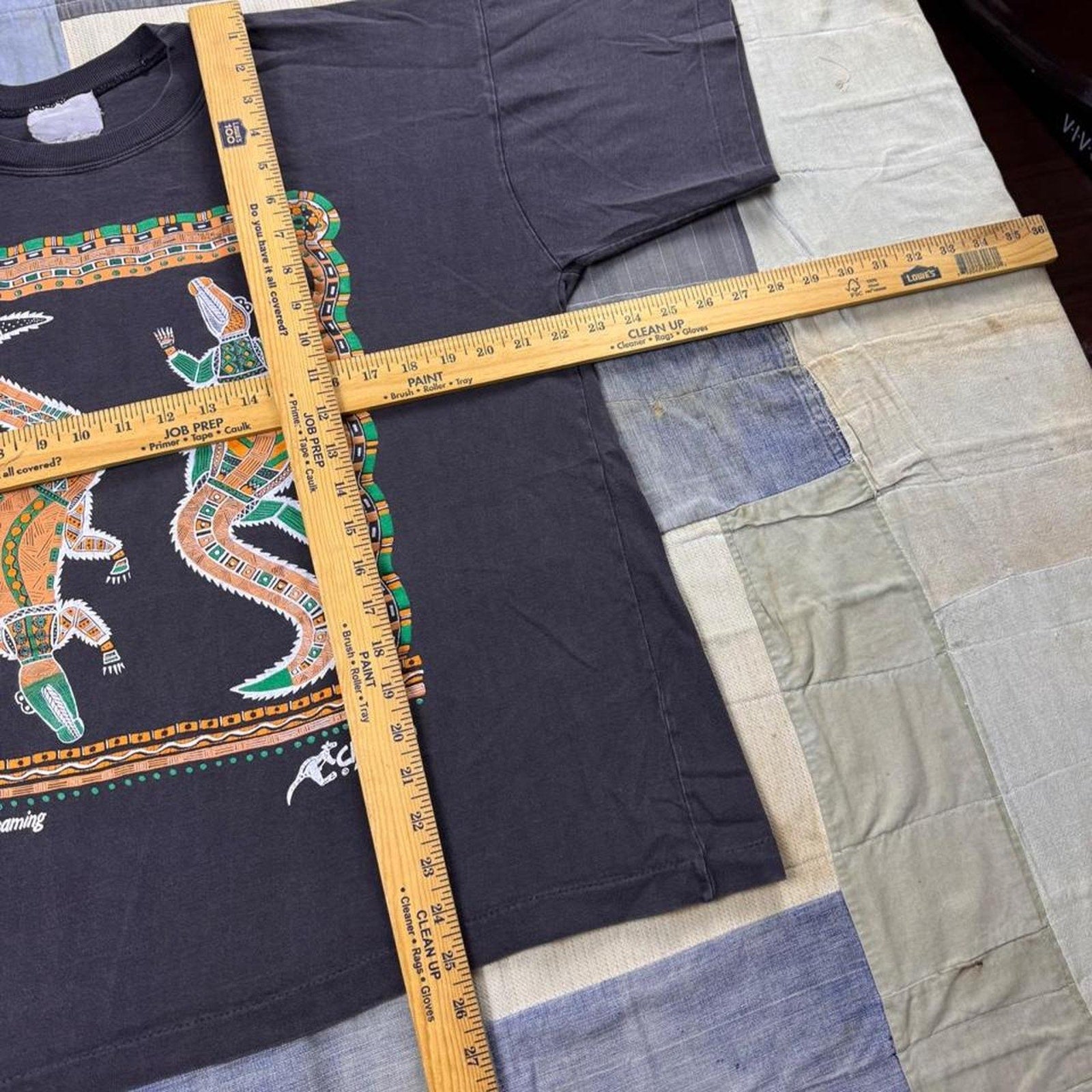 1990s Churinga Crocodile Dreaming Aboriginal Art Tee | XL