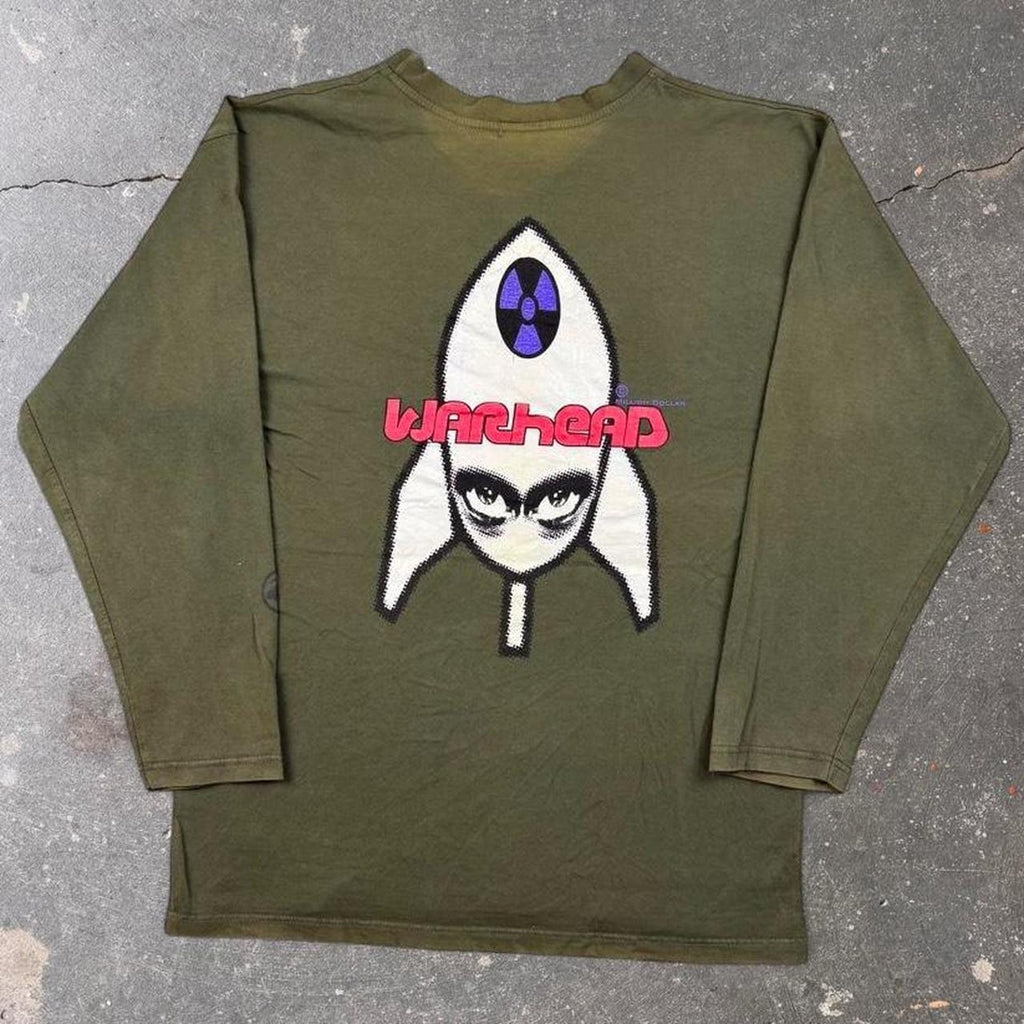 2000s Million Dollar Warhead Olive Long Sleeve Tee | Medium