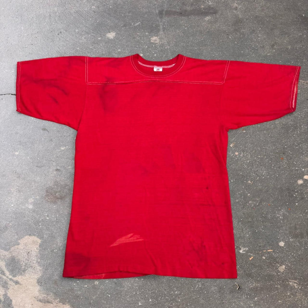 1970s Red blank Soffe tee | XL