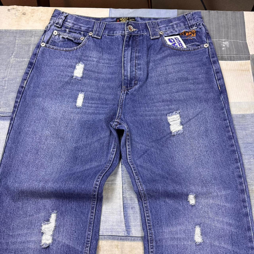 2000s Phat Farm Distressed Baggy Jeans | 36x34