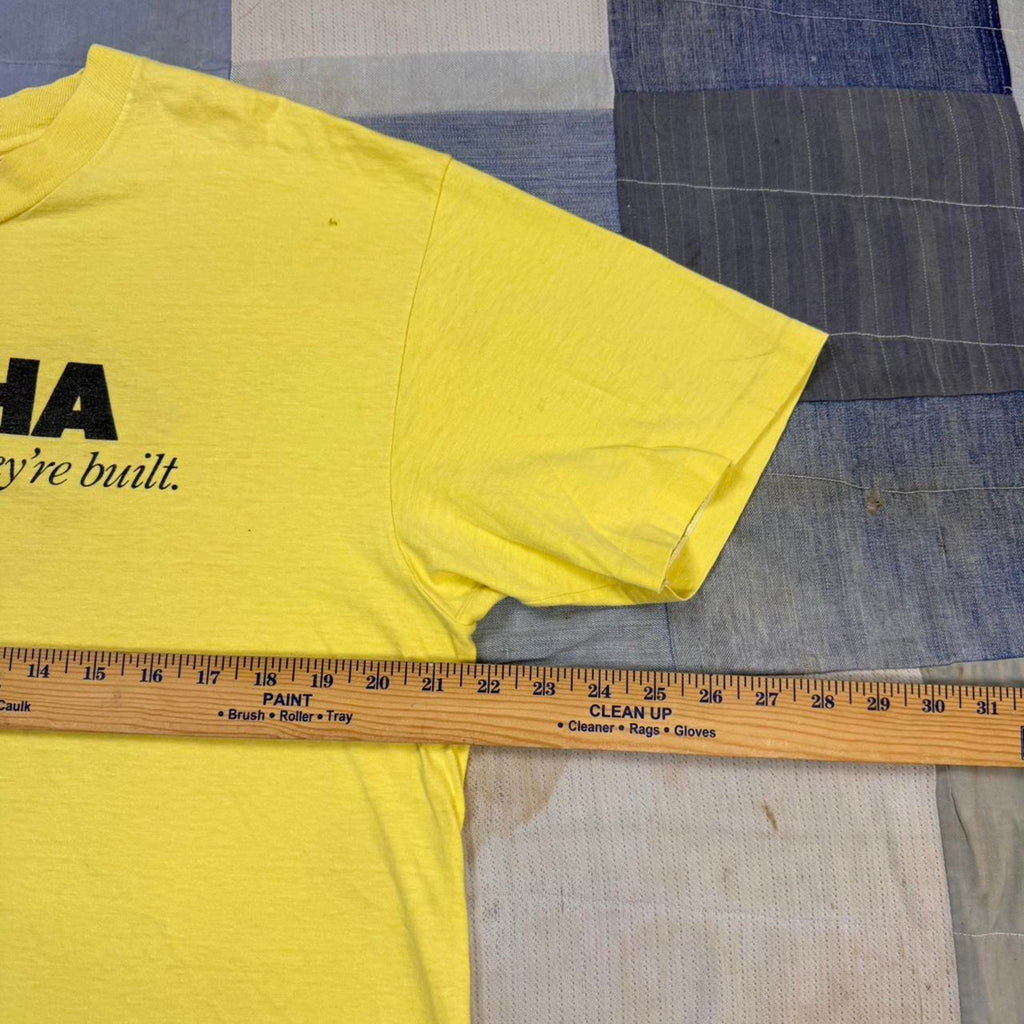 1970’s Yellow Yamaha graphic t-shirt Size XL