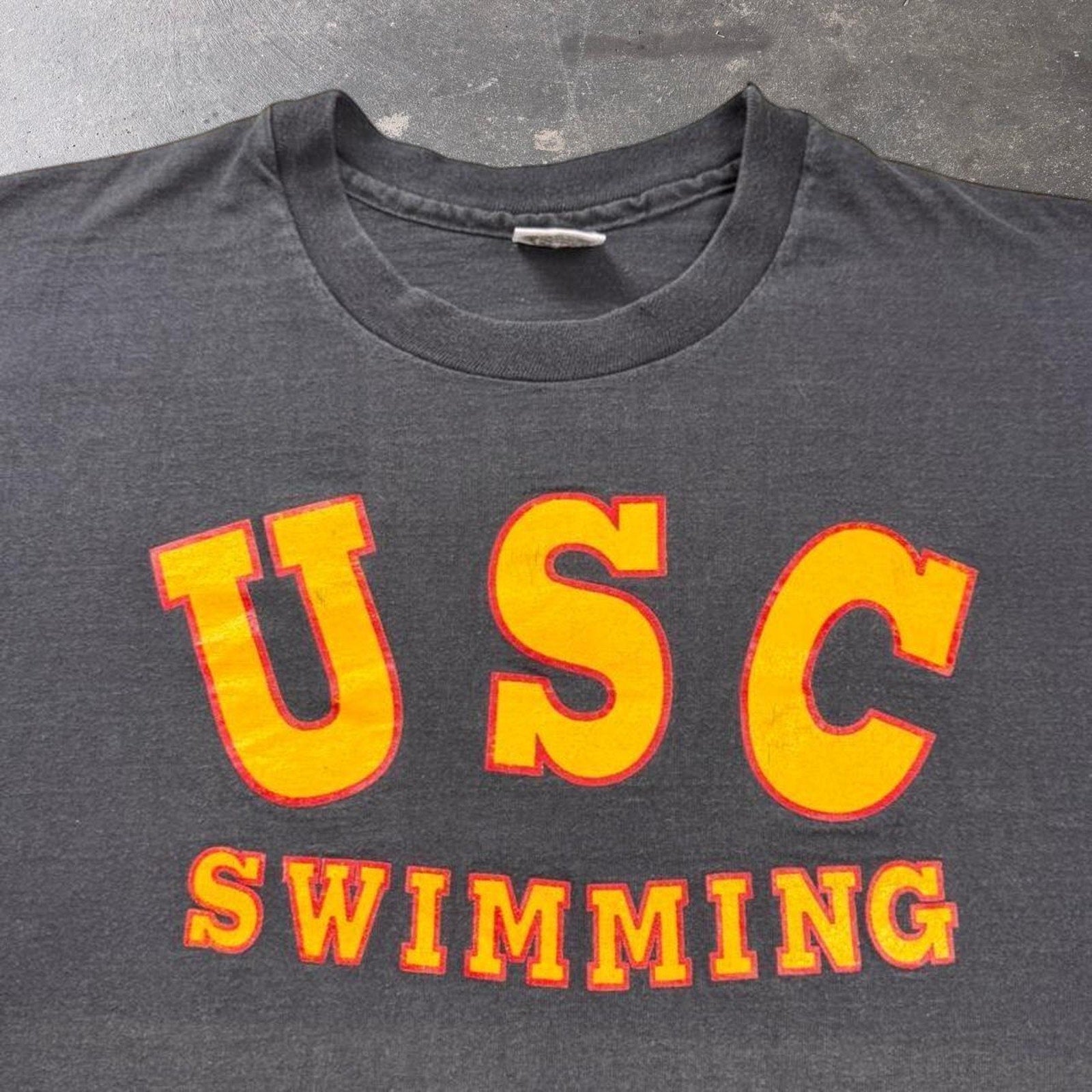 1990s USC Trojans Swimming Double-Sided Tee | XL