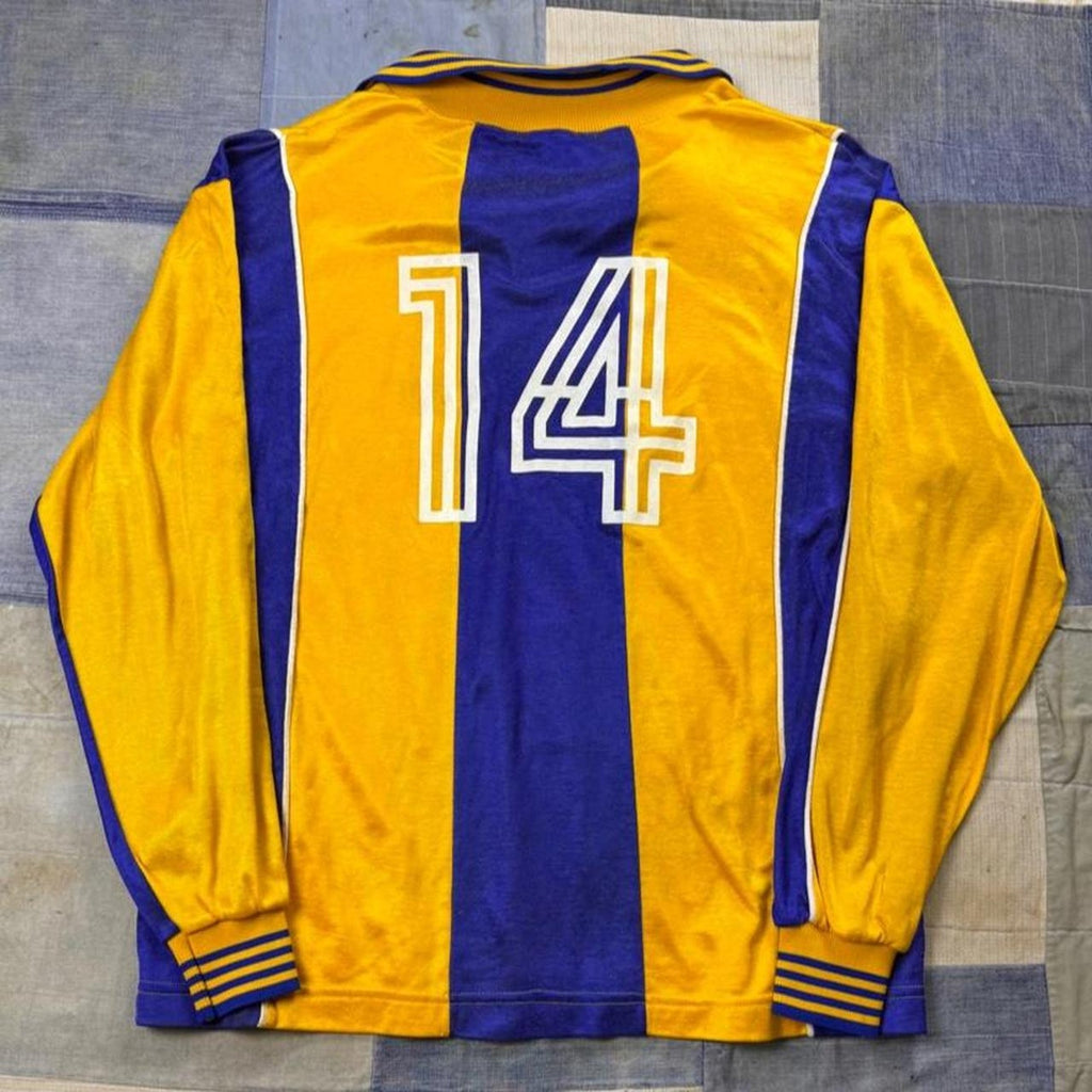 1980s Peter Green Number 14 Long Sleeve Soccer Jersey | Large