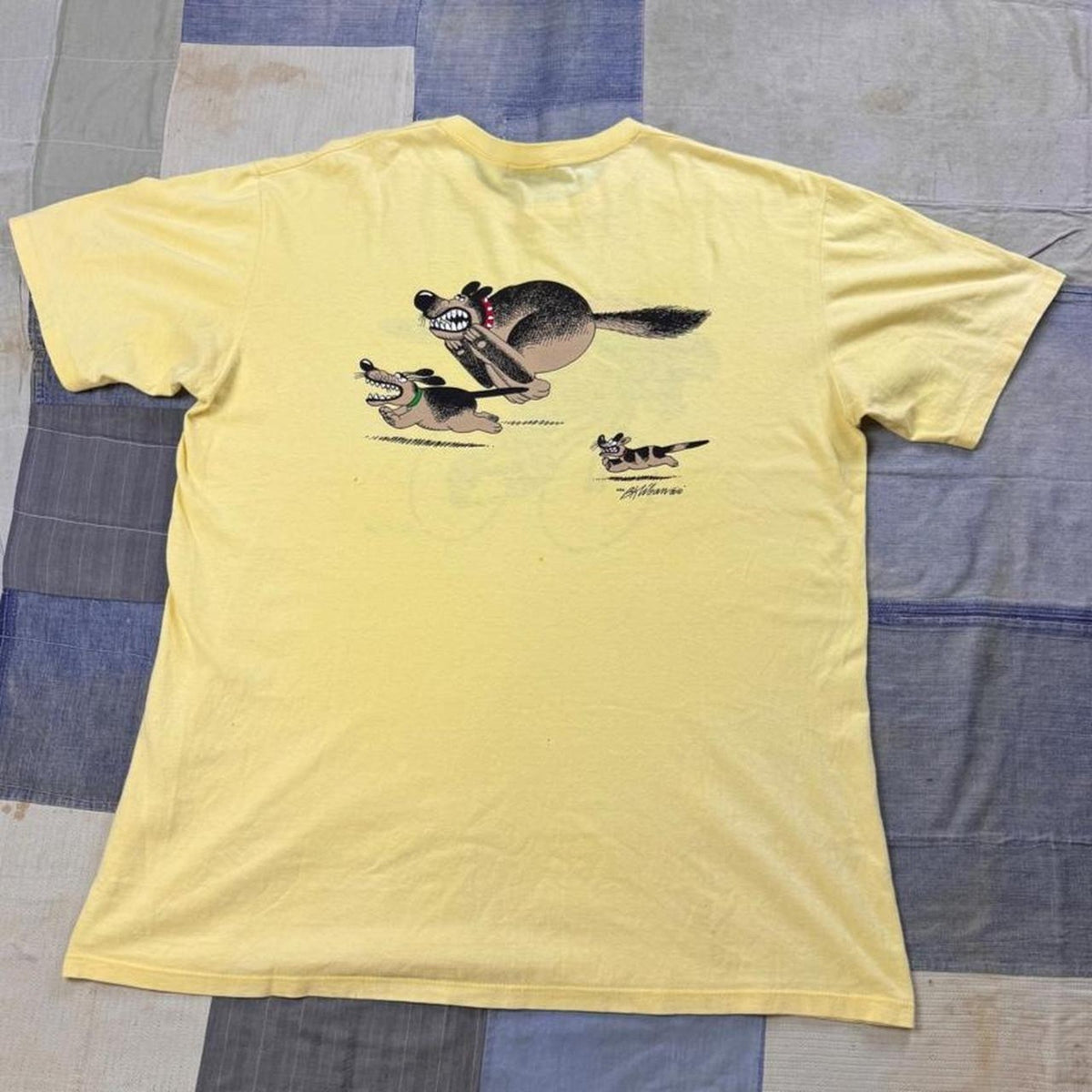 1990s Crazy Shirts Hawaii B. Kliban Cat Cycling Team Tee | XL