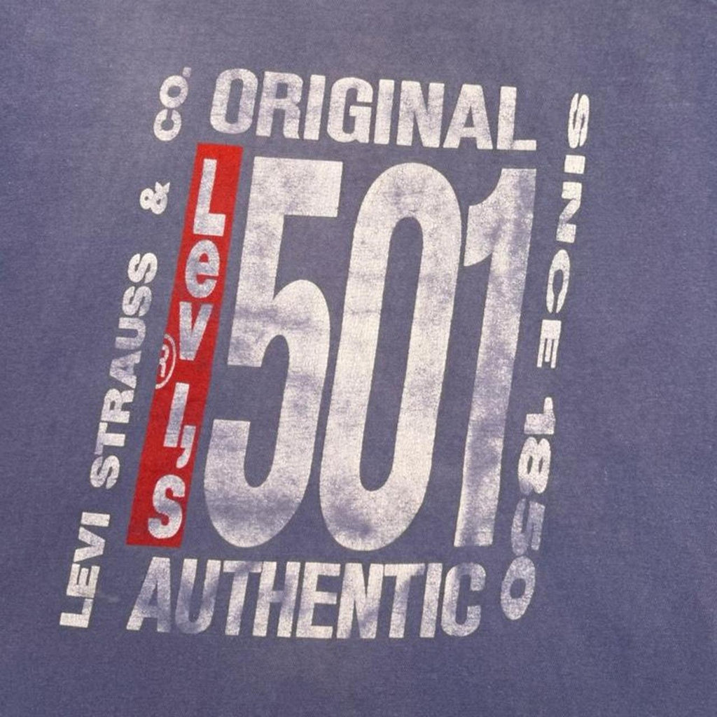 1990s Levi's 501 Original Authentic Graphic Tee | Large