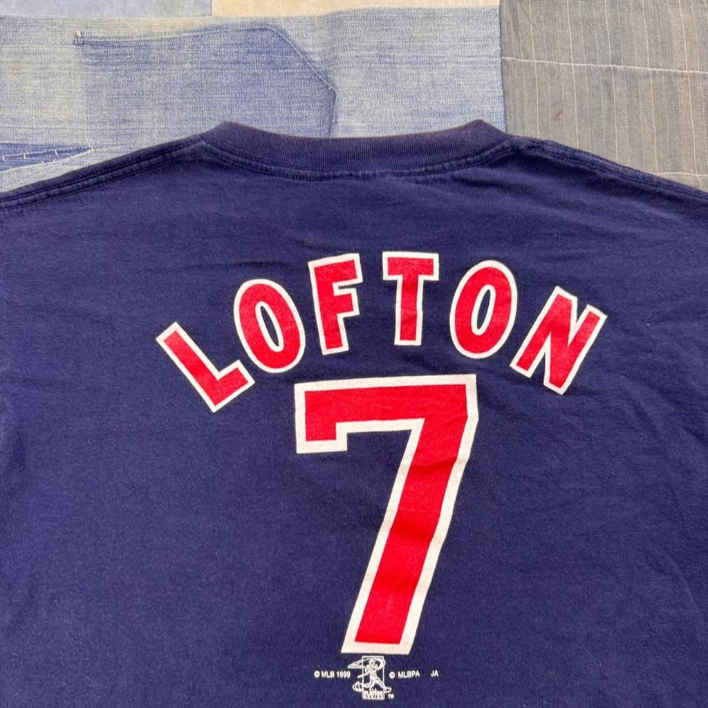 1999 Cleveland Indians Kenny Lofton 7 Chief Wahoo Tee | XL