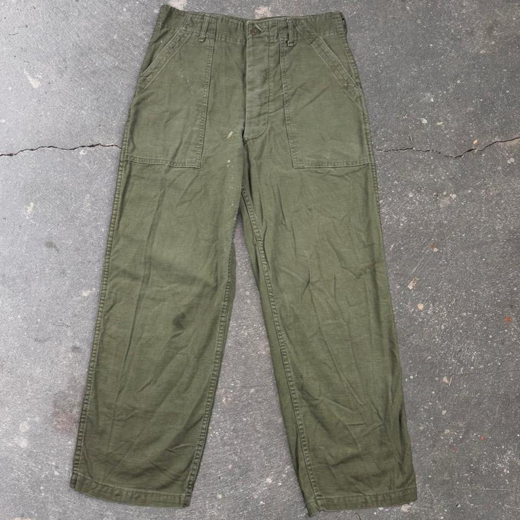 1966 US Army OG-107 Cotton Sateen Baker Pants | 29 x 28.5