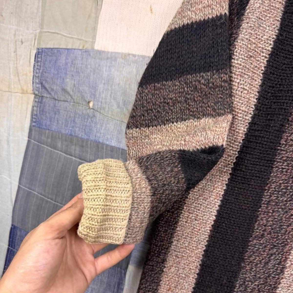 1970s Jantzen Striped Shawl Cardigan | M