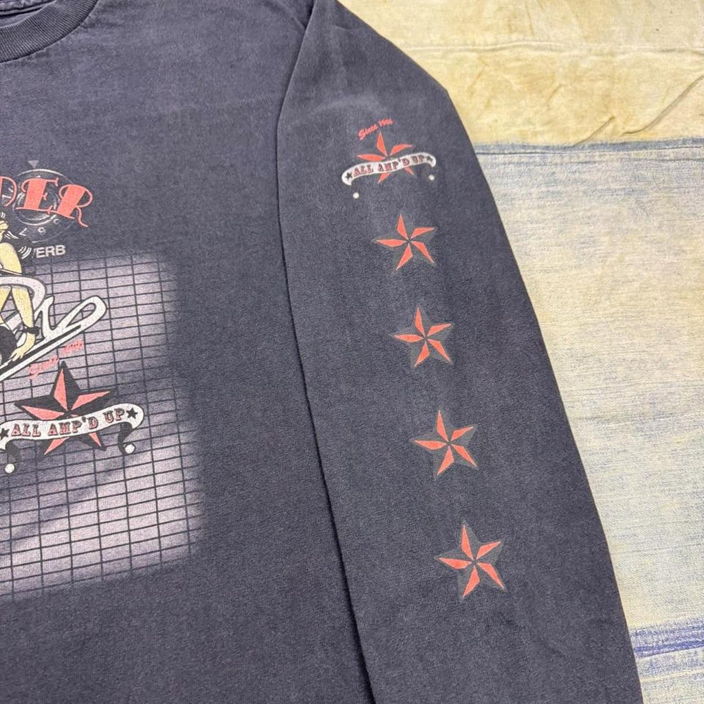 2000s Fender All Amped Up Pinup Long Sleeve Tee | Small